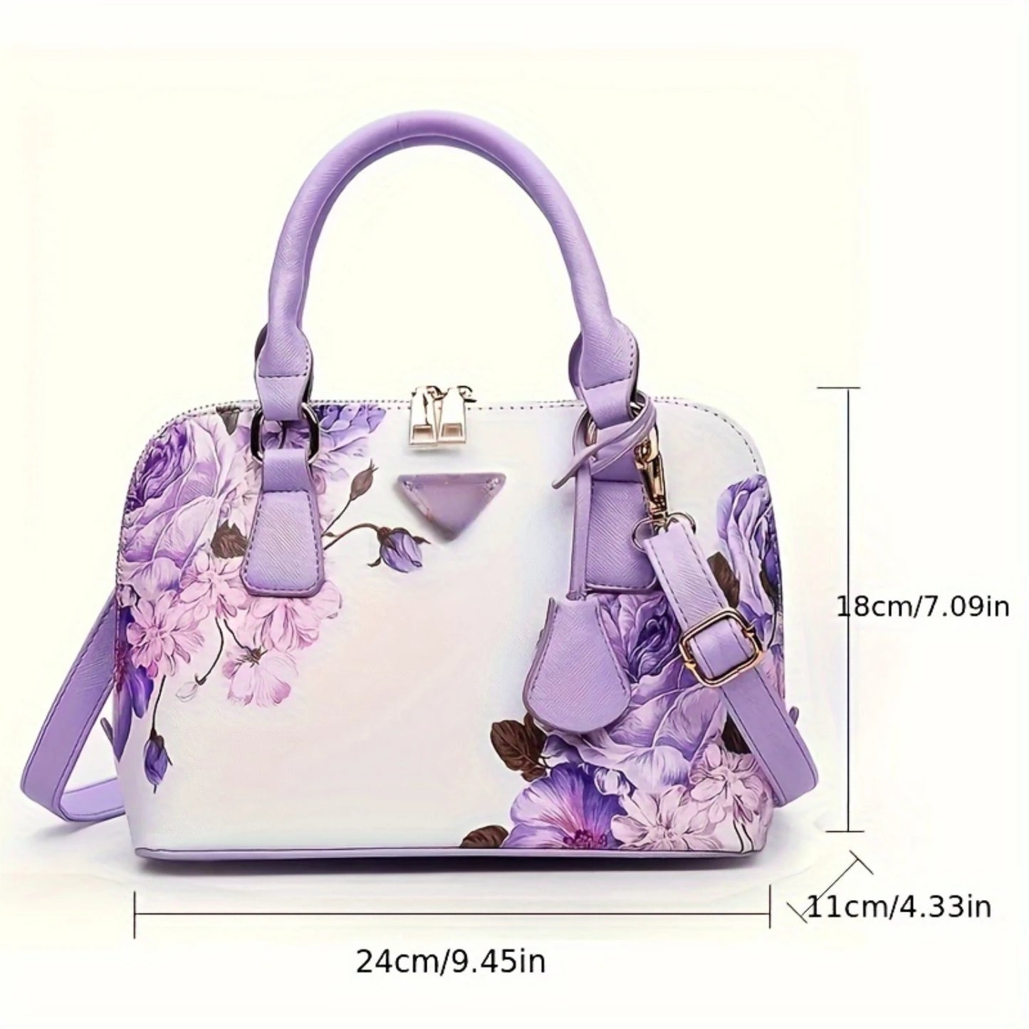 Print Top Handle Bag, Elegant Crossbody Boston Bag, Women's Fashion Handbag