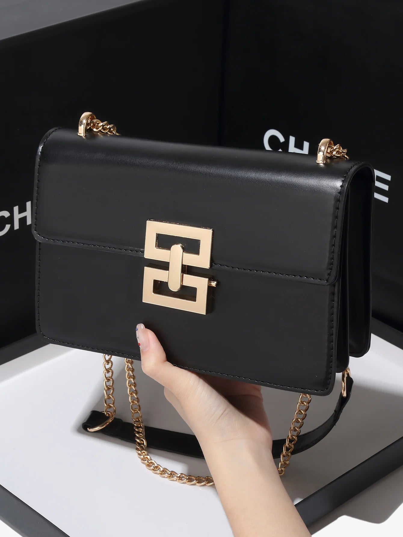 Belt decoration flip cover handbag crossbody bag