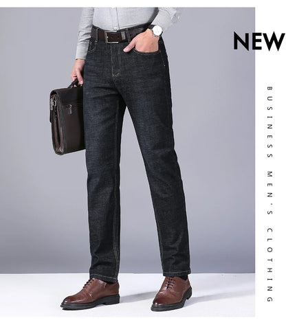 Stretch Slim Fit Pants Comfortable Soft Straight Casual Denim