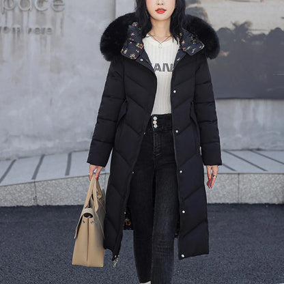 Women'S Winter Jackets Parkas 2024 Women Casual Solid Coat Jacket Hooded Pocket Reversible Wear Zipper Pocket Jaqueta Feminina