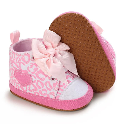 Non-Slip Casual Shoes with Delightful Bowknot Design for Baby Girls 0-18 Months