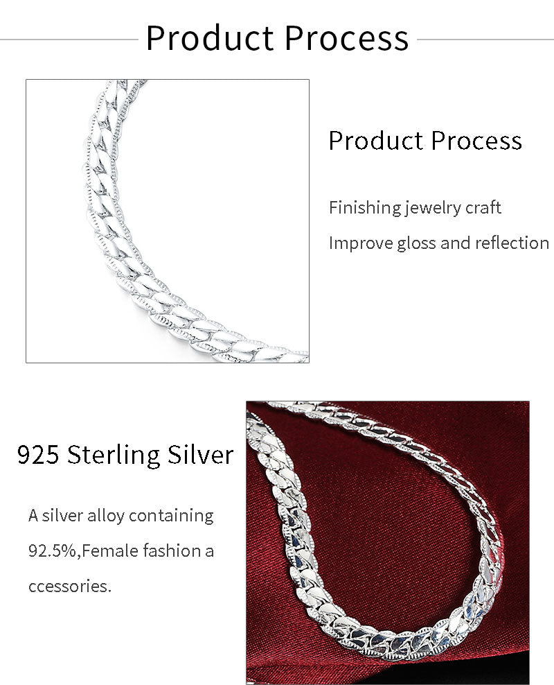 18K Gold/Silver Color 6mm Necklace 8/18/20/24 Inch Chain For Woman Men Gold / 60cm 24inches Gold / 55cm 22inches Gold / 50cm 20inches Gold / 60cm 24inches-Gold / 55cm 22inches-Gold / 50cm 20inches-Gold / 45cm 18inches-Silver / 50cm 20inches-Silver / 45cm 18inches-Silver / 40cm 16inches-Silver / 20cm bracelet-Gold / 40cm 16inches-Gold / 20cm bracelet-Silver / 60cm 24inches-Silver / 55cm 22inches-
