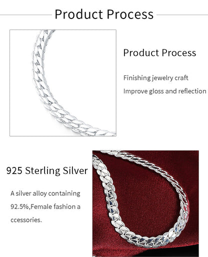 18K Gold/Silver Color 6mm Necklace 8/18/20/24 Inch Chain For Woman Men Gold / 60cm 24inches Gold / 55cm 22inches Gold / 50cm 20inches Gold / 60cm 24inches-Gold / 55cm 22inches-Gold / 50cm 20inches-Gold / 45cm 18inches-Silver / 50cm 20inches-Silver / 45cm 18inches-Silver / 40cm 16inches-Silver / 20cm bracelet-Gold / 40cm 16inches-Gold / 20cm bracelet-Silver / 60cm 24inches-Silver / 55cm 22inches-