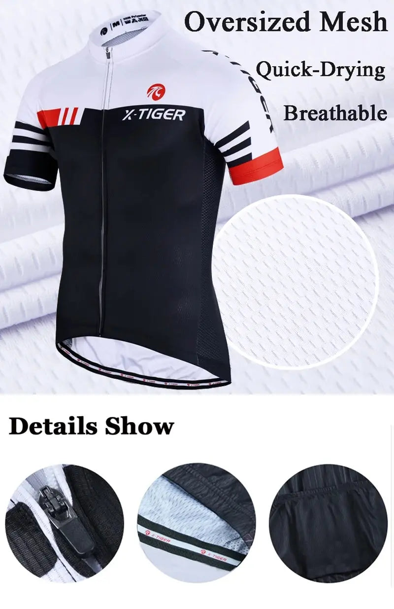 X-TIGER Summer Short Sleeve Pro Cycling Jersey Mountain Bicycle Clothing Racing Bike Jerseys