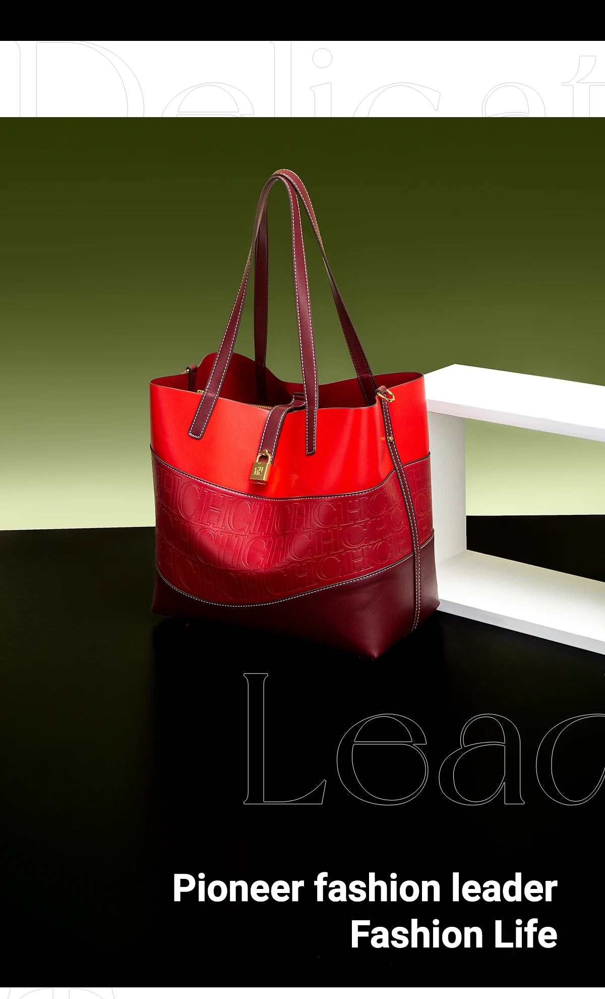 CHCH Women's Large Capacity Tote Bag Spring New Splicing Design Bag