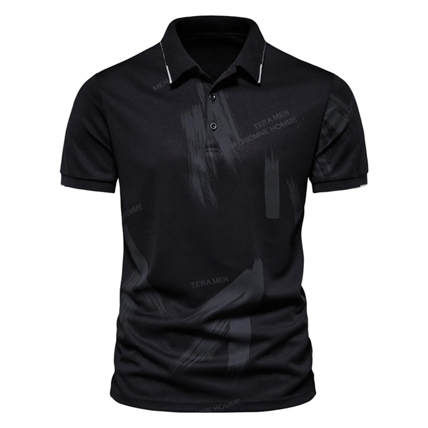 Men Polo Men Shirt Short Sleeve Polo Shirt Contrast Colo Casual