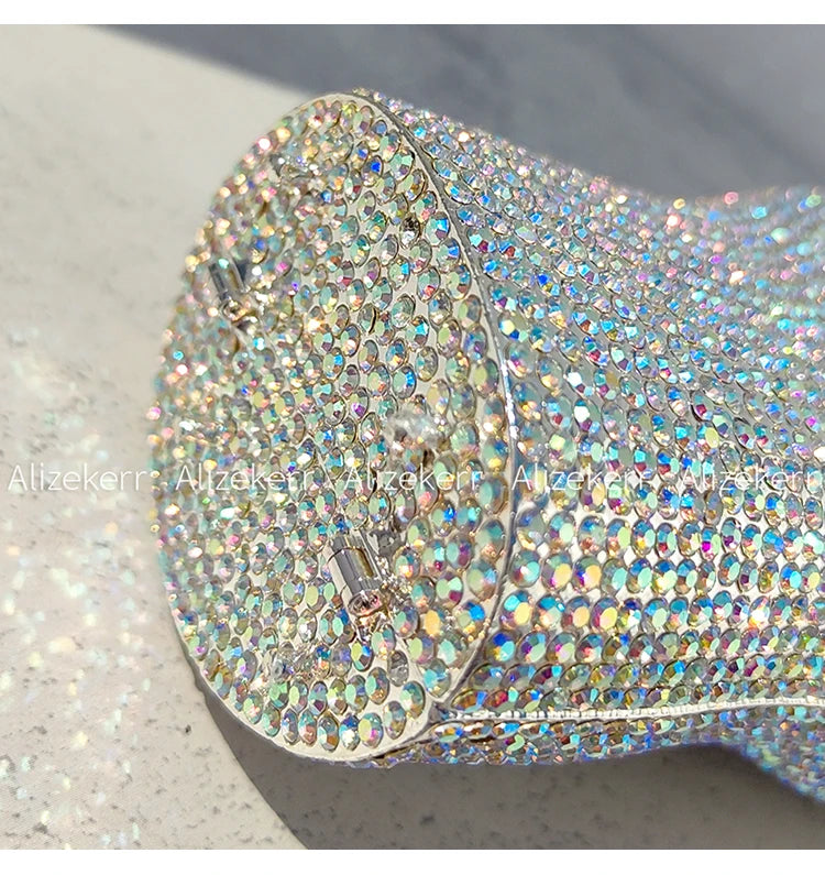Victory Hand Shaped Diamond Evening Luxury Designer Unique Stylish Rhinestone Purse