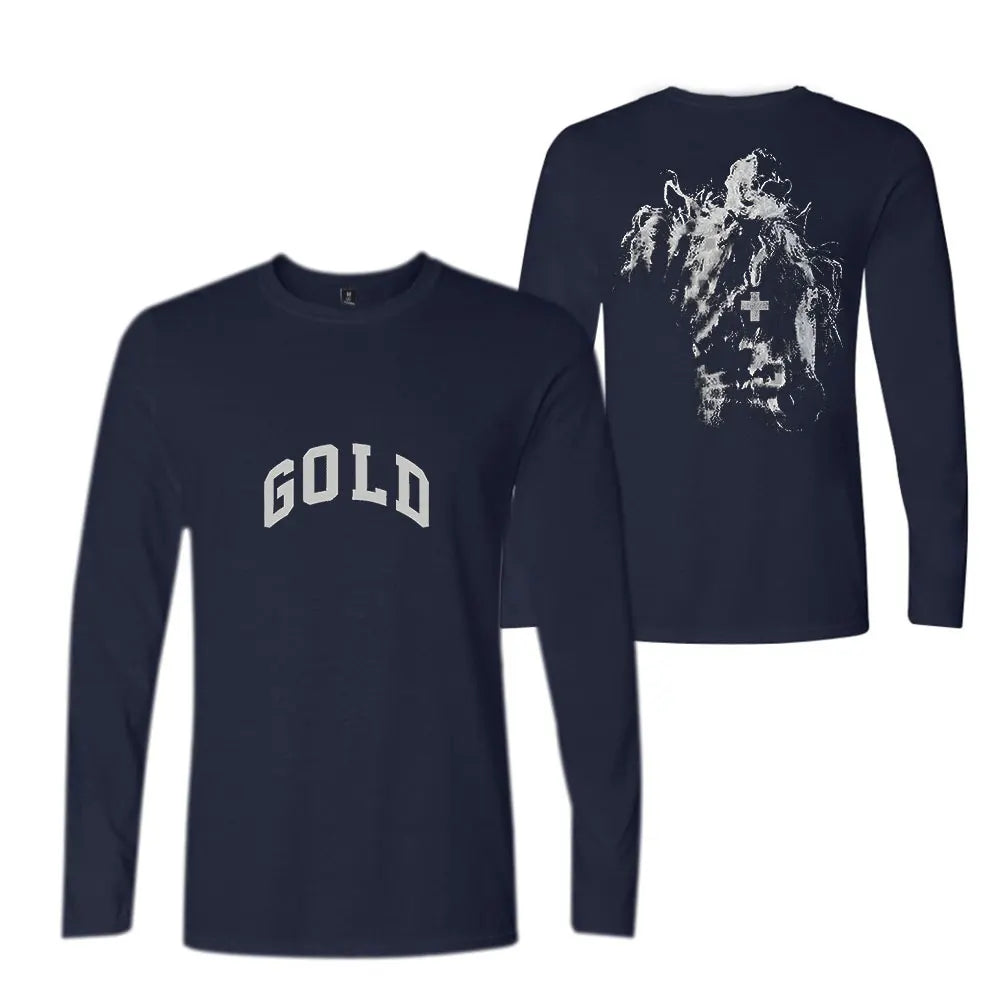 2hollis Merch Gold Logo Long sleeve Men/Women Fashion Casual Top