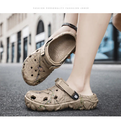Men Slippers High Quality Anti-Slip Garden Shoes Lightweight Fashion Casual Sandals