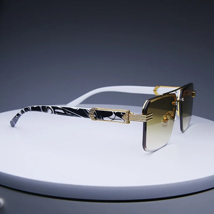 Populare Frameless Sun Glasses Male Female Classic Small Square Summer Traveling Shades