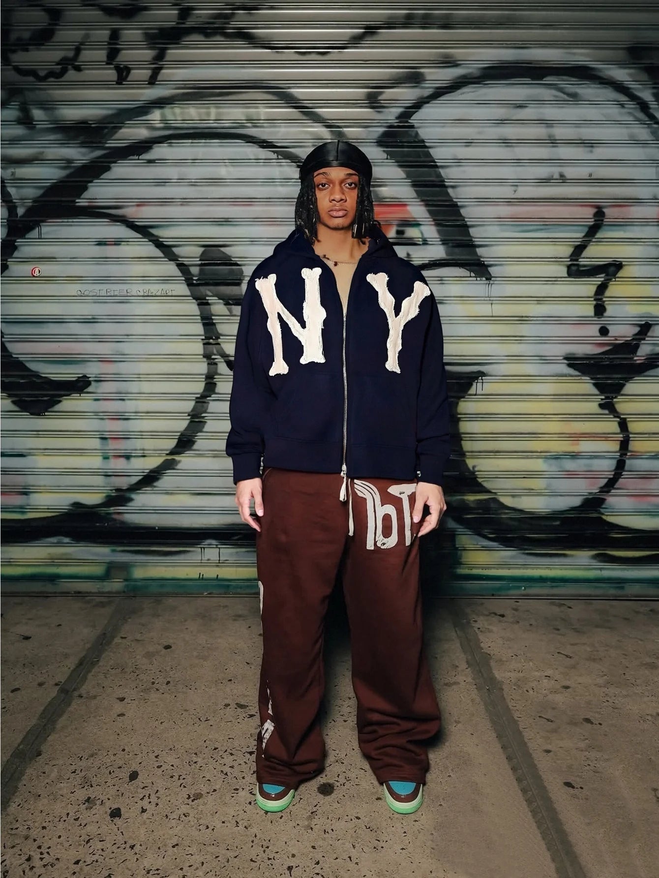 Men Letter Embroidery Hoodies Gothic Graphic Sweatshirt Overszie Y2K Hip Hop Streetwear with Zip Up