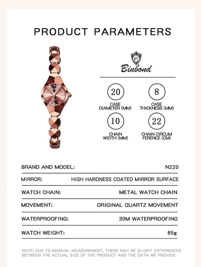 Light Luxury Brand high-end Exquisite Bracelet Wristwatch Waterproof Ladies Quartz