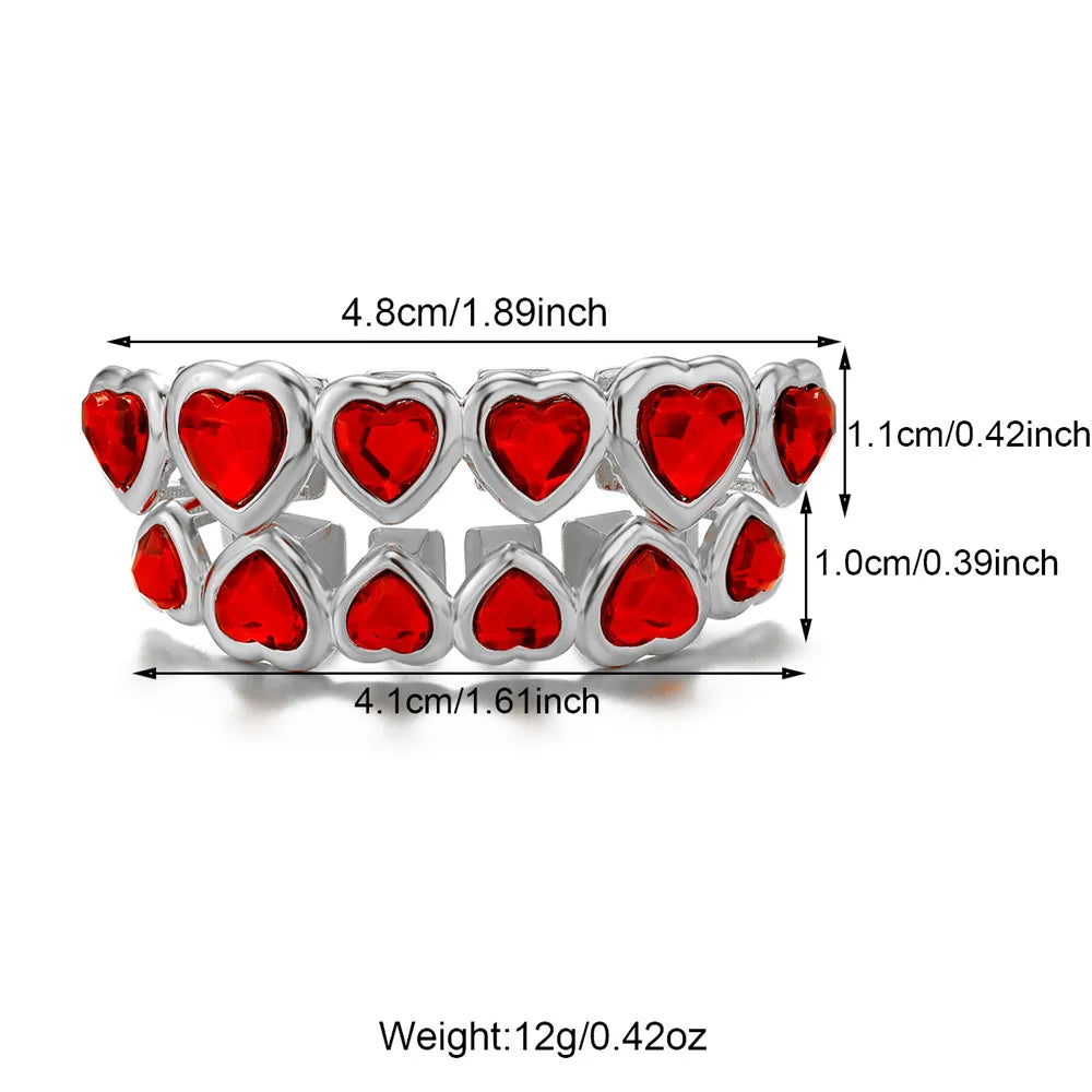 Red Crystal Heart Tooth Caps For Women Men Jewelry Hip Hop Silver Color Green Zircon Teeth Grillz Dental Grills Gold Green Gold Red Top Gold Green Bottom Gold Green-Gold Red Top-Gold Green Bottom-Gold Red-Gold Green Top-Silver Green Top-Silver Green-Silver Green Bottom-Silver Red-Gold Red Bottom-Silver Red Bottom-Silver Red Top-