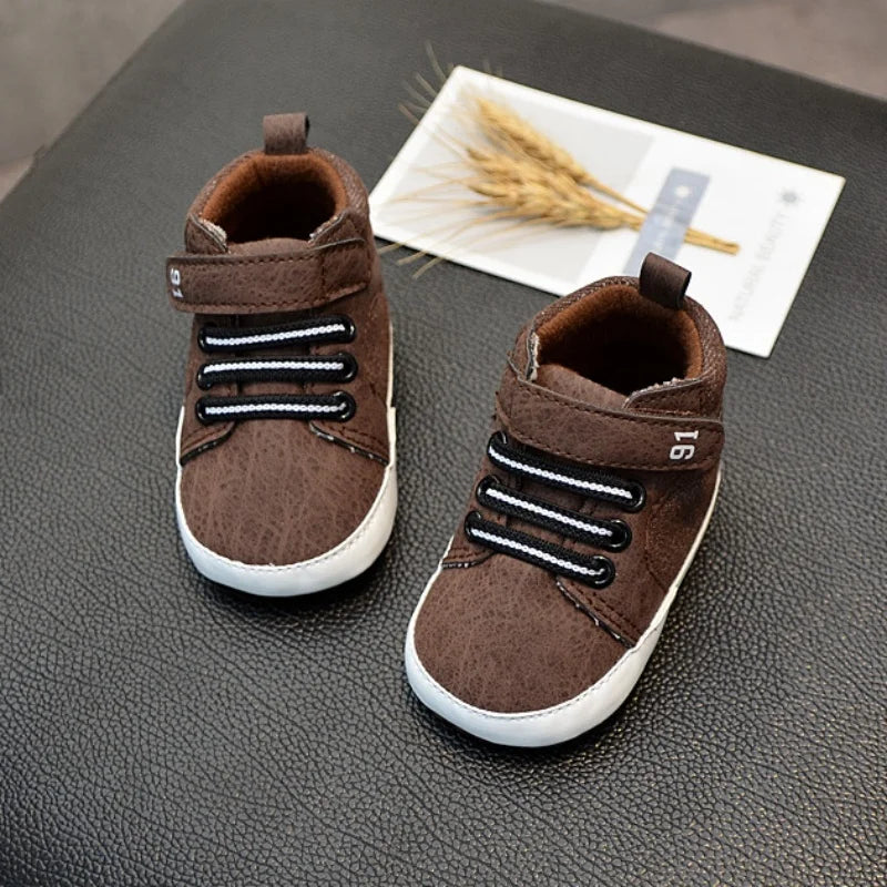 Canvas Baby Shoes for Boys and Newborns Soft Sole Non slip Walking Shoes for Preschool Children