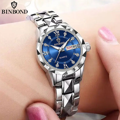 Watches Luxury Ladies Quartz Watch Waterproof Luminous Date Stainless Stain Wristwatch