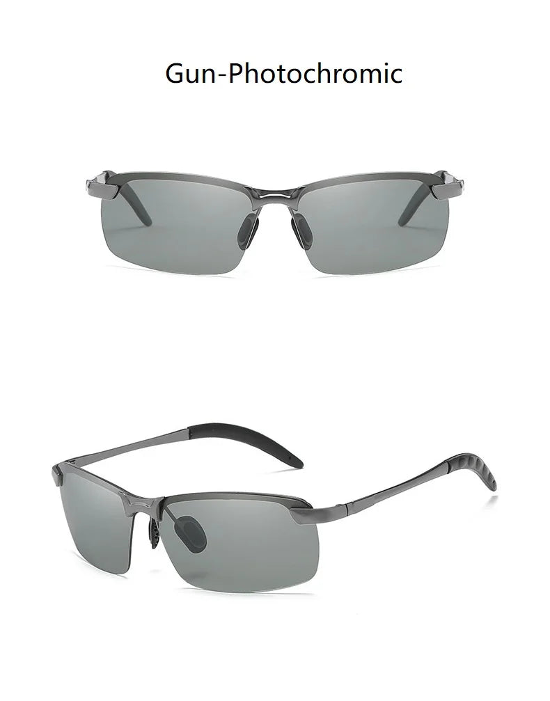 Men Photochromic Polarized Chameleon Glasses Change Color Sun Glasses Day Night Vision UV400