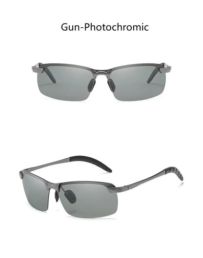 Men Photochromic Polarized Chameleon Glasses Change Color Sun Glasses Day Night Vision UV400