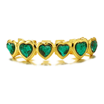Red Crystal Heart Tooth Caps For Women Men Jewelry Hip Hop Silver Color Green Zircon Teeth Grillz Dental Grills Gold Green Gold Red Top Gold Green Bottom Gold Green-Gold Red Top-Gold Green Bottom-Gold Red-Gold Green Top-Silver Green Top-Silver Green-Silver Green Bottom-Silver Red-Gold Red Bottom-Silver Red Bottom-Silver Red Top-