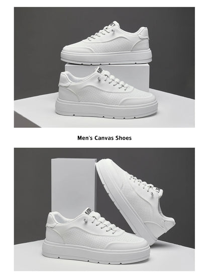 Men's Luxury Vulcanized Sneakers w/Breathable Design for Gym/Casual Wear & Street Style