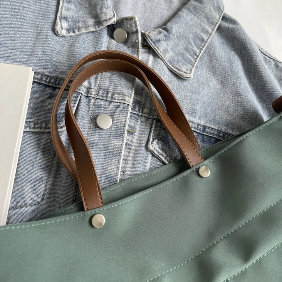 Stylish Nylon Tote Student shoudler Bags for Women Ladies Business Hand-held Briefcase Commuter Tote A4 Laptop High-end Designer