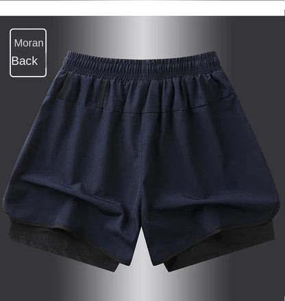 Sports Three Piece Pants Anti glare Double layered Sports Shorts for Men and Women