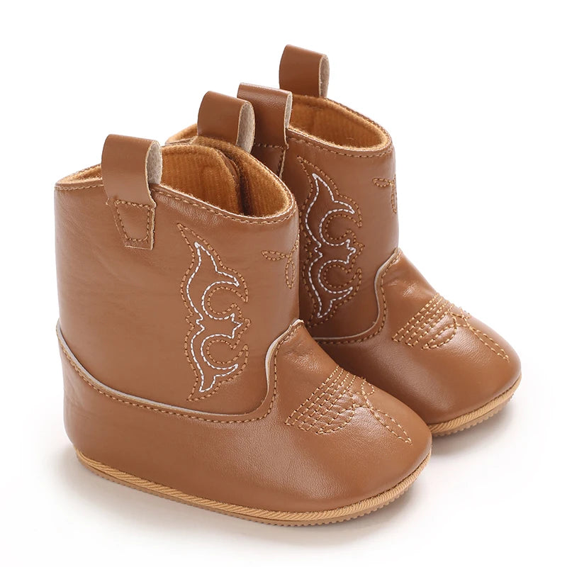 Baby Boots Made Of Soft PU and High-quality Cotton Short Boots With Rubber Soles and Anti Slip Baby