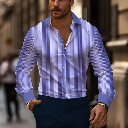 Men's casual striped plaid lines are soft and comfortable
