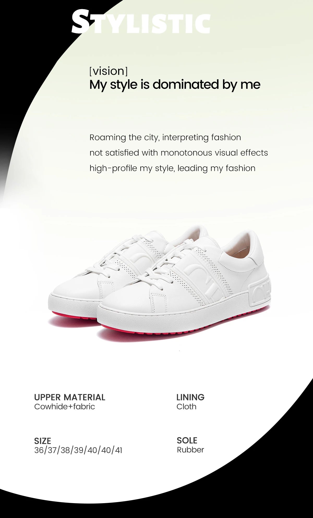 Women Casual Shoes White Flat Board Balance Technology Press Insole Comfort Sneakers