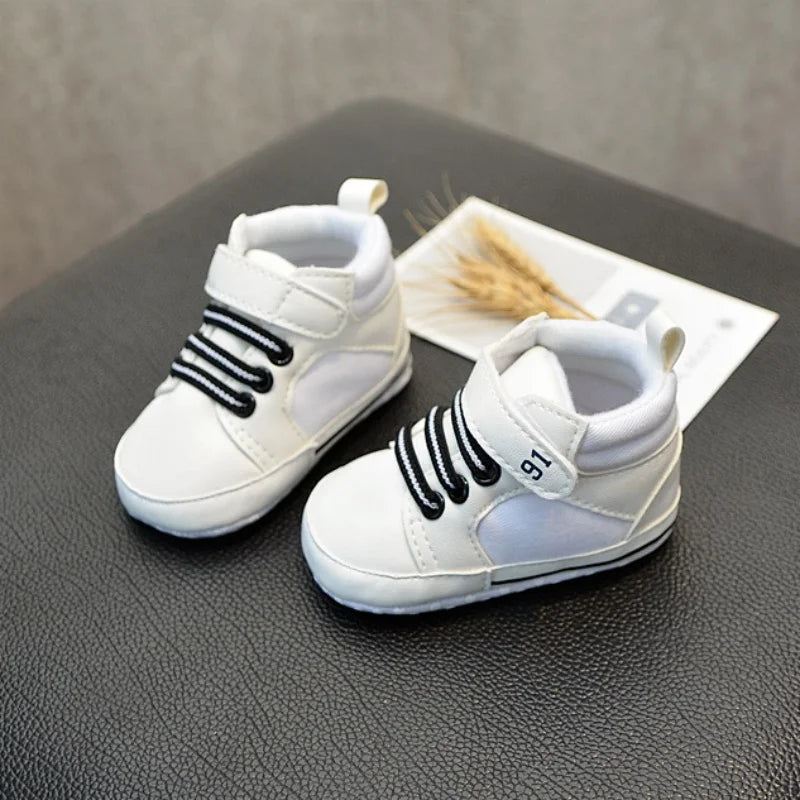 Canvas Baby Shoes for Boys and Newborns Soft Sole Non slip Walking Shoes for Preschool Children