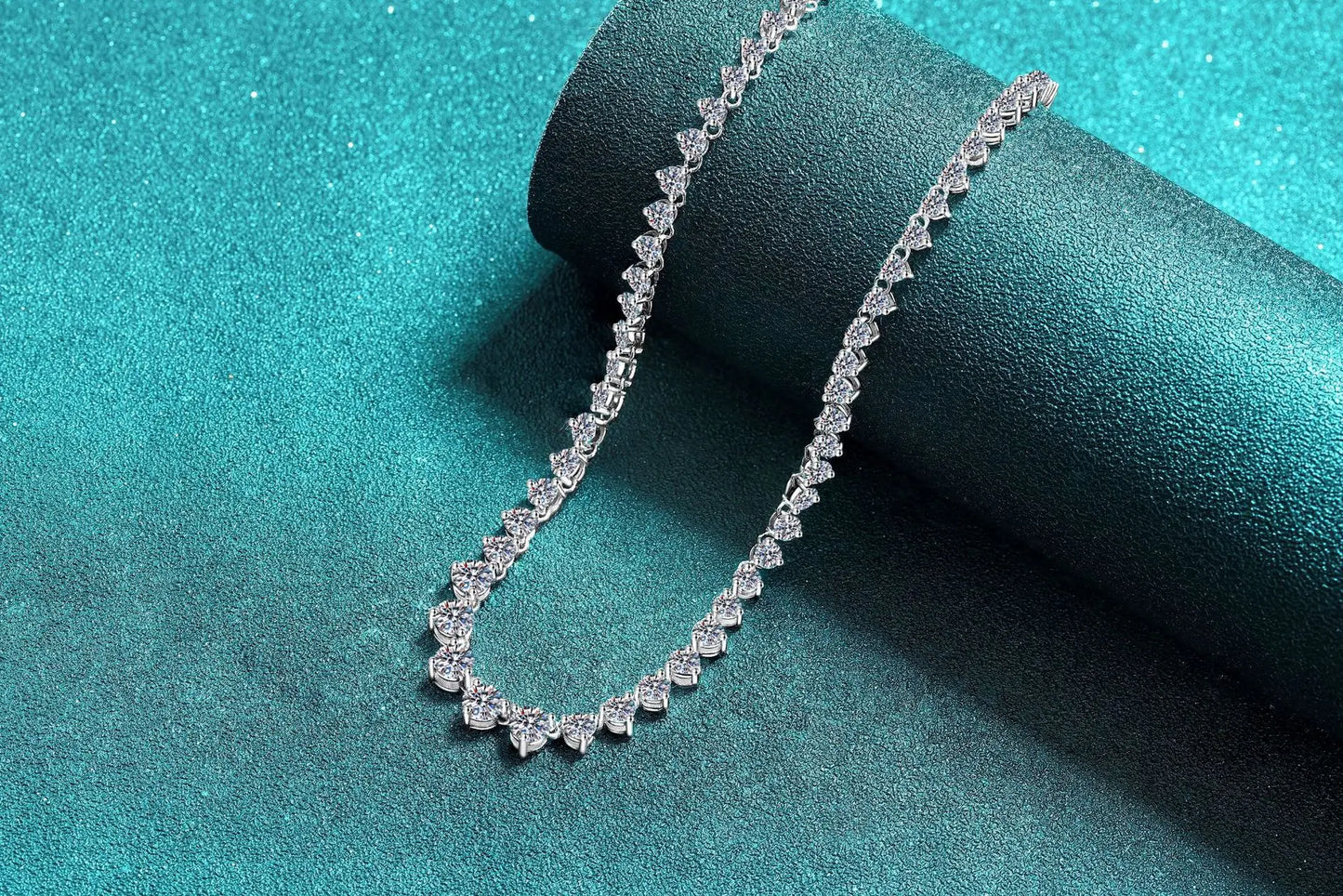 Gorgeous Full-Stone Luxury Layerable Necklace Women's PT950 Platinum 12Ct Moissanite - Starry river inlaid,platinum permanent