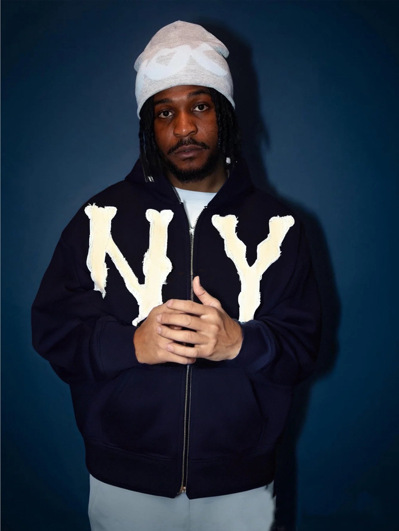 Men Letter Embroidery Hoodies Gothic Graphic Sweatshirt Overszie Y2K Hip Hop Streetwear with Zip Up