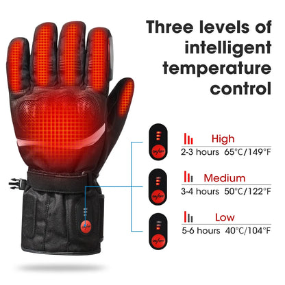 Savior Heat 100% Waterproof Motorcycle Gloves  Riding Heating Gloves With Bettery Warmer Hand Joints Leather