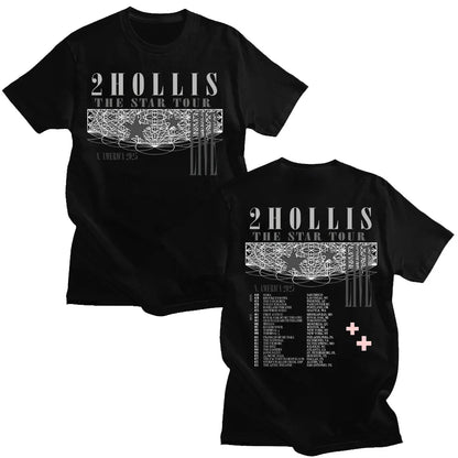 2Hollis The Star Tour 2025 T-shirt Cotton Short-sleeved Women Men Fashion Casual Tshirt High Quality Soft Top New Versatile Tees