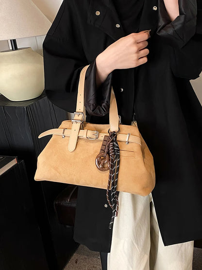 Women Retro Top Handle Bag PU Fashion Shoulder Satchel Work Bag