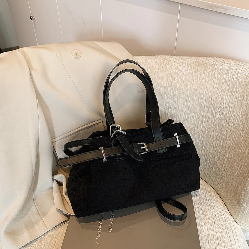 Women Retro Top Handle Bag PU Fashion Shoulder Satchel Work Bag