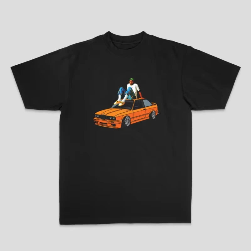 European and American Tyler The Cleator Creator Taylor Rap Hip Hop Top High Street Sporty Casual Men's T-shirt Couple Style Y2k