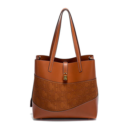 CHCH Women's Large Capacity Tote Bag Spring New Splicing Design Bag