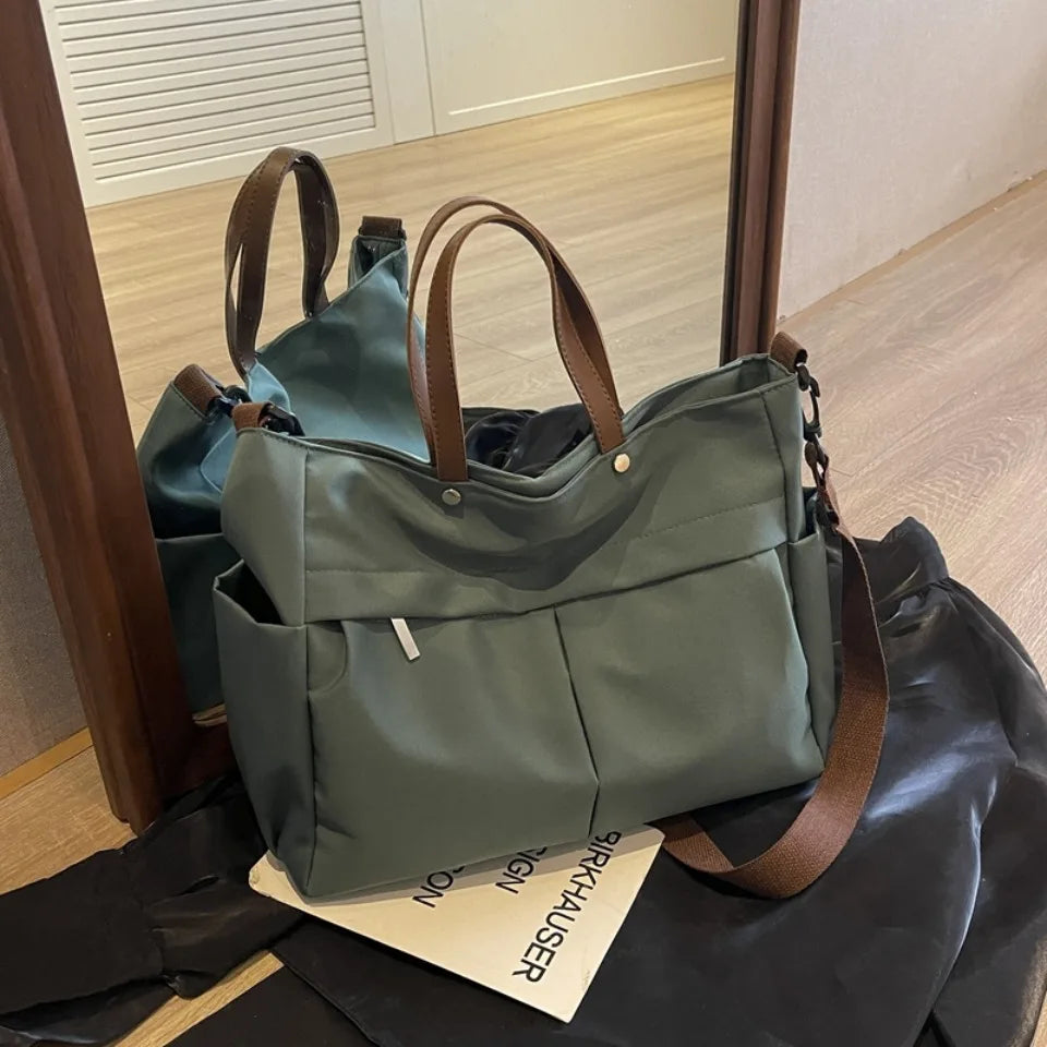 Stylish Nylon Tote Student shoudler Bags for Women Ladies Business Hand-held Briefcase Commuter Tote A4 Laptop High-end Designer