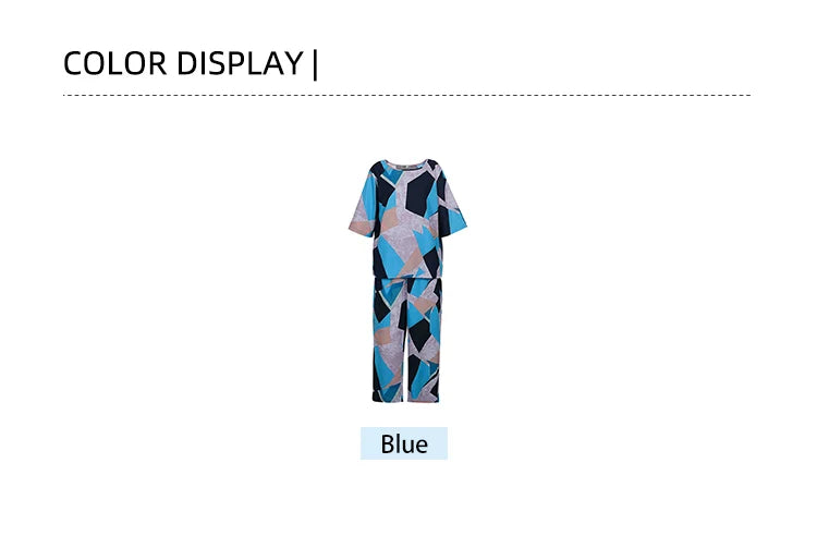 plus Size 2025 Women's Short Sleeve Pleated Suit Irregular Patterned Shirt Wide Leg Pants 2 Piece Fashion Sweatshirt Set