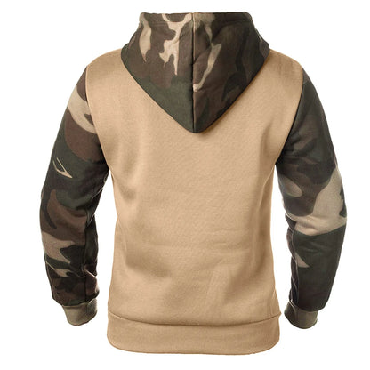 Men'S Hooded Sweatshirt Color Blocked Pullover Sweatshirt Outdoor Hooded Sweatshirt With Big Pockets Men'S Hooded Sweatshirt
