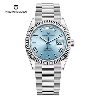 Rose Gold Luxury Automatic Watch For Men Mechanical Wristwatches Sapphire Mirror Clock Gift Man