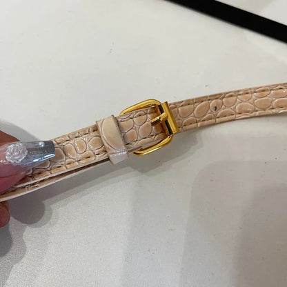 Black Crocodile Pattern Crossbody Bag Fashion Box Lipstick Pouch Designer Pu Leather