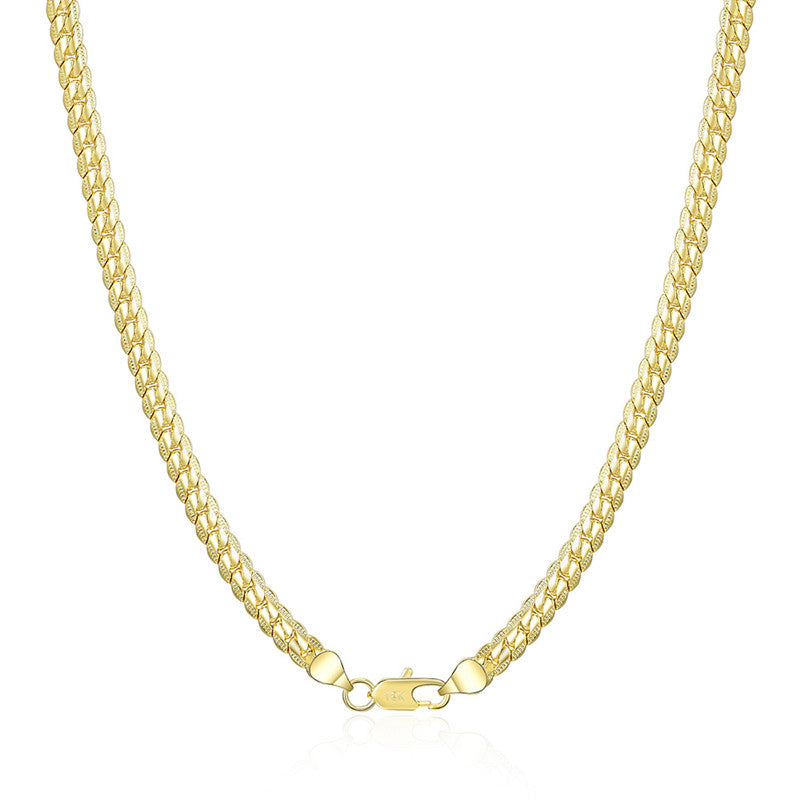 18K Gold/Silver Color 6mm Necklace 8/18/20/24 Inch Chain For Woman Men Gold / 60cm 24inches Gold / 55cm 22inches Gold / 50cm 20inches Gold / 60cm 24inches-Gold / 55cm 22inches-Gold / 50cm 20inches-Gold / 45cm 18inches-Silver / 50cm 20inches-Silver / 45cm 18inches-Silver / 40cm 16inches-Silver / 20cm bracelet-Gold / 40cm 16inches-Gold / 20cm bracelet-Silver / 60cm 24inches-Silver / 55cm 22inches-
