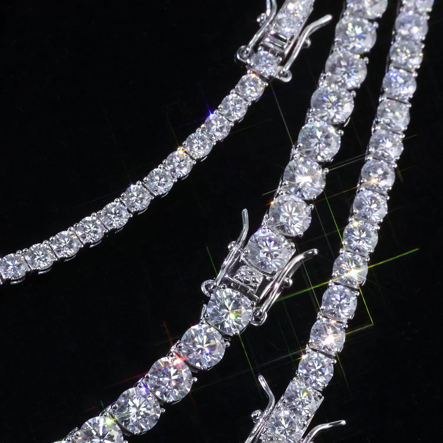 ICEBLING Iced Out Moissanite Tennis Chain Men Women Hip Hop Jewelry 925 Silver VVS Necklace with GRA Certificate