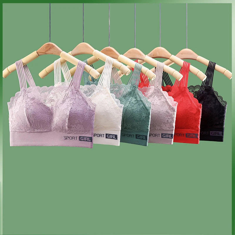 Lace Seamless Sports Bra Comfortable Breathable Beauty Back Vest Chest Tube Top