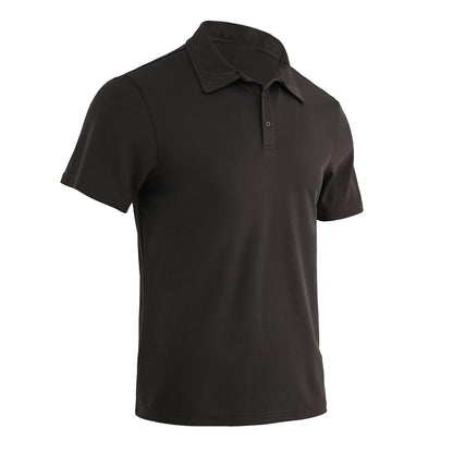5-piece men's solid color short sleeved polo shirt breathable quick drying short sleeved top