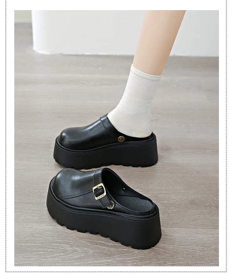 Thick Slippers Casual Shoes 1 Slip-on Baotou Half Slip-on Shoes