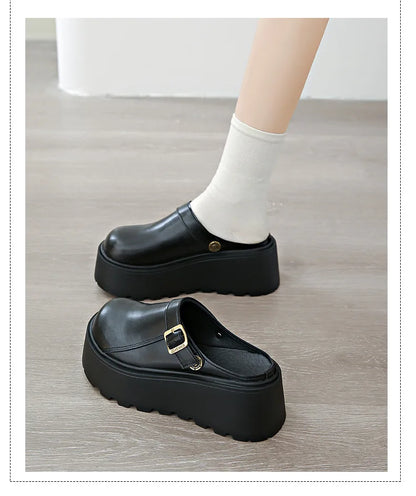 Thick Slippers Casual Shoes 1 Slip-on Baotou Half Slip-on Shoes