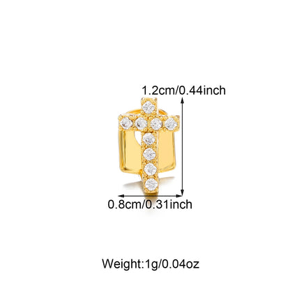 1PCS Hip Hop Single Teeth Grillz For Men Women Gold Silver Color Copper Grillz