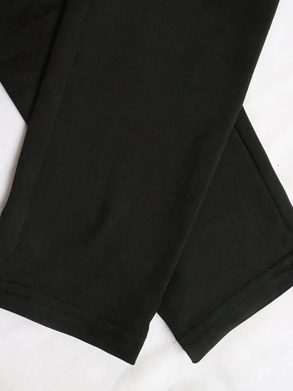 Solid Color Wood Ear Bra & Hip-Lifting High Waist Leggings Pants Fitness Yoga Two Pieces Set